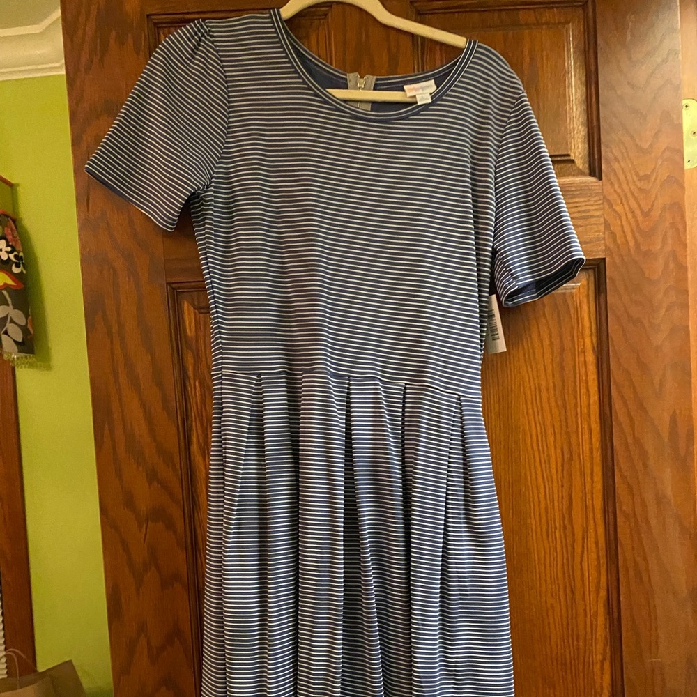 New Navy striped LulaRoe Dress